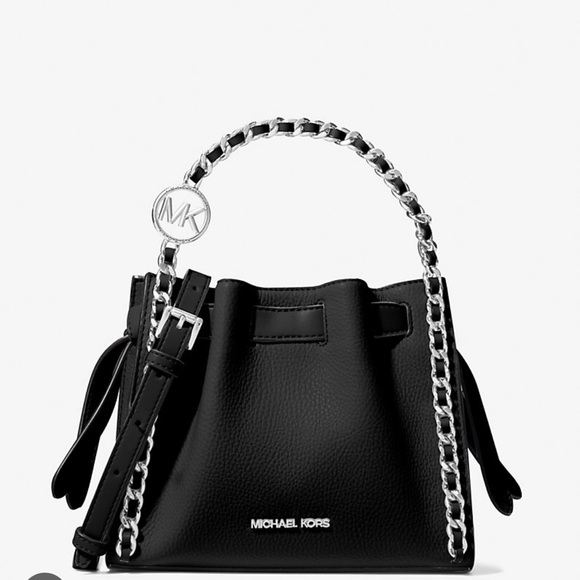 Michael Kors Handbags - MICHAEL KORS MINA SMALL PURSE BLACK SHOULDER CROSSBODY BAG HANDBAG MESSENGER